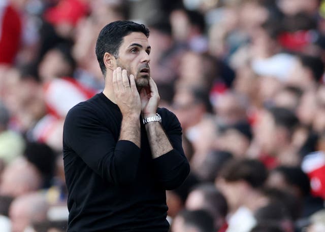 <p>Mikel Arteta’s side fell two points short of a first Premier League title in 20 years </p>