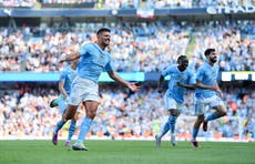 Manchester City clinch fourth successive Premier League title with final-day win over West Ham