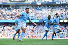 Manchester City clinch fourth successive Premier League title with final-day win over West Ham