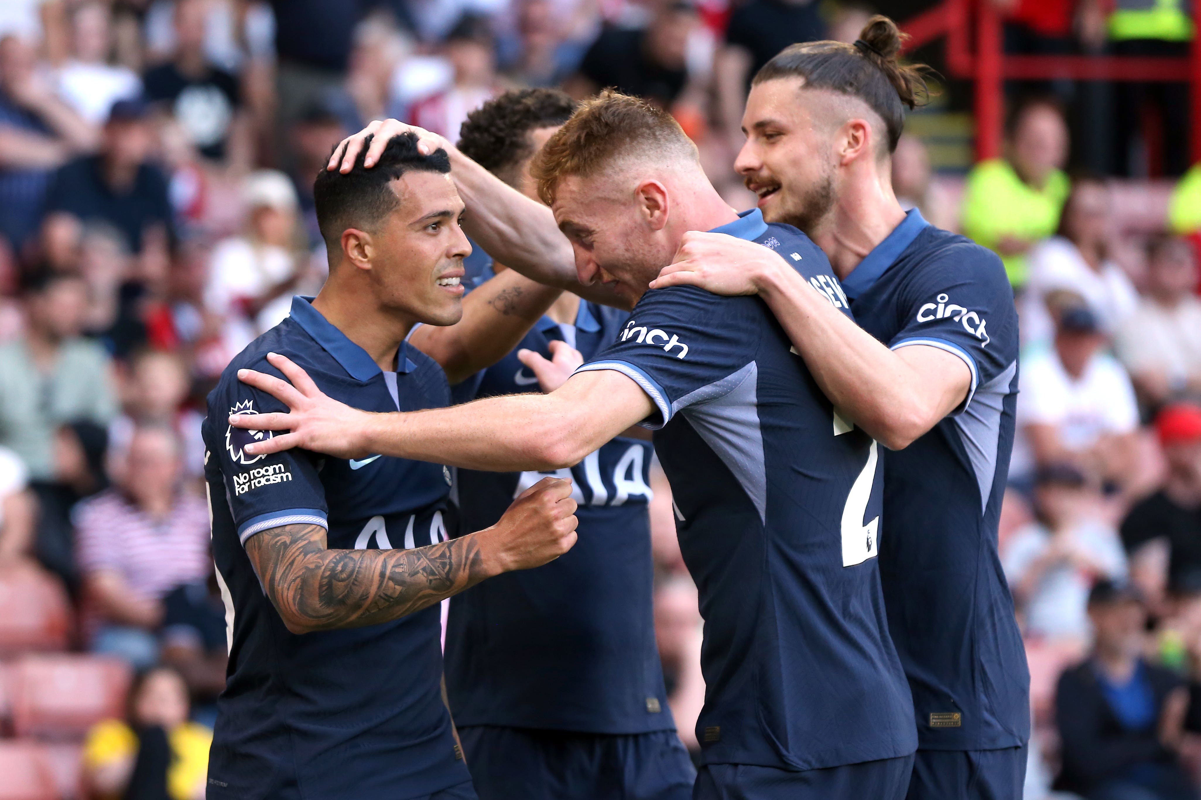 Tottenham ended the season with a 3-0 win at Sheffield United (Barrington Coombs/PA)