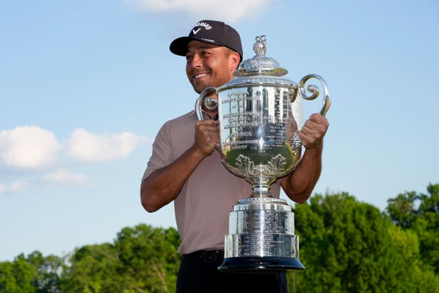 <p>Xander Schauffele secured his first major with victory at Valhalla </p>