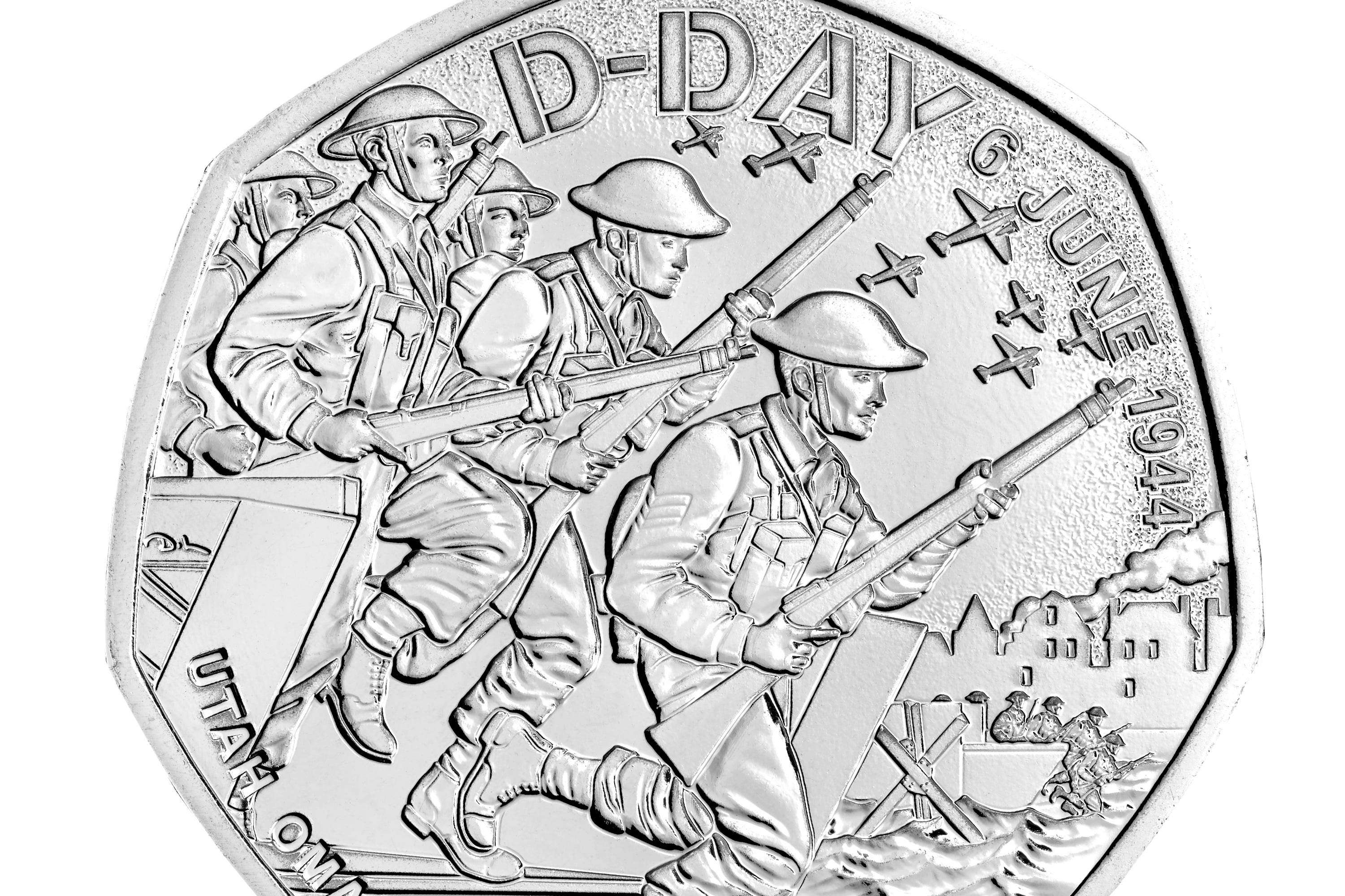 The D-Day 80th anniversary 50p coin (Royal Mint/PA)