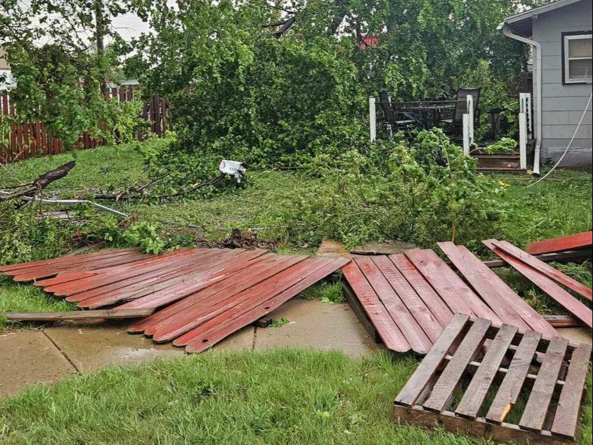 <p>Storms caused widespread damage in several regions of Kansas, US</p>