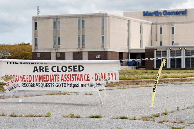 <p>Martin General Hospital in Williamston, NC, has closed</p>