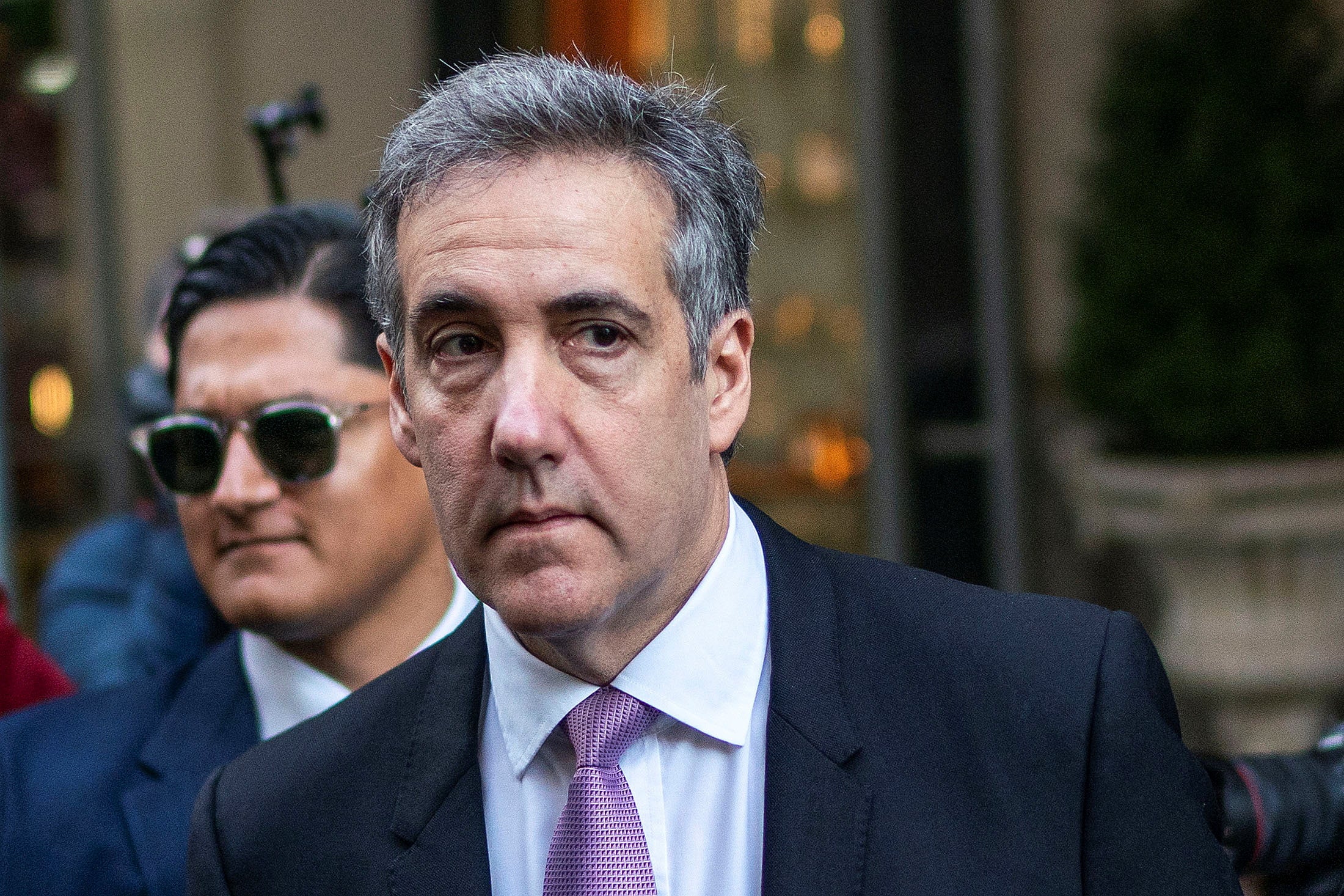 Michael Cohen, former lawyer for Republican presidential candidate and former President Donald Trump, departs his home in Manhattan to testify in Trump’s criminal trial on 20 May 2024
