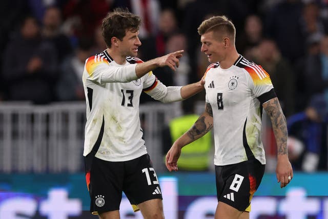 <p>Toni Kroos and Thomas Muller are back in the Germany squad  </p>