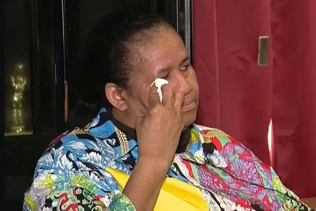 <p>Willie Lucas gave a teary address following her daughter being detained in the Caribbean </p>