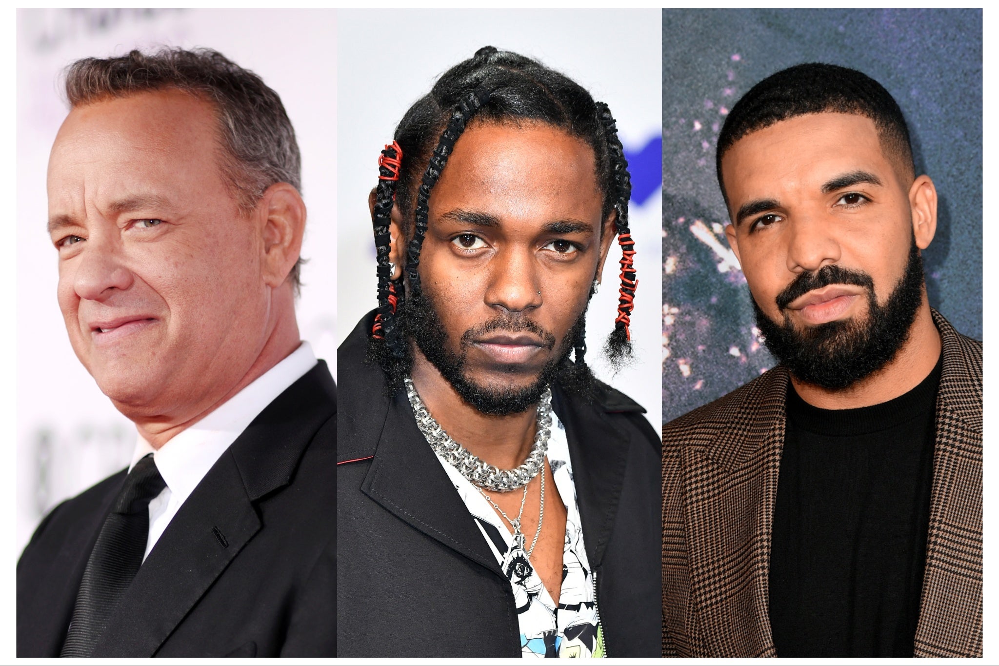 Tom Hanks, Kendrick Lamar and Drake