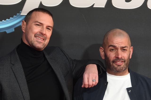 <p>Paddy McGuinness (left) and Chris Harris in 2020</p>