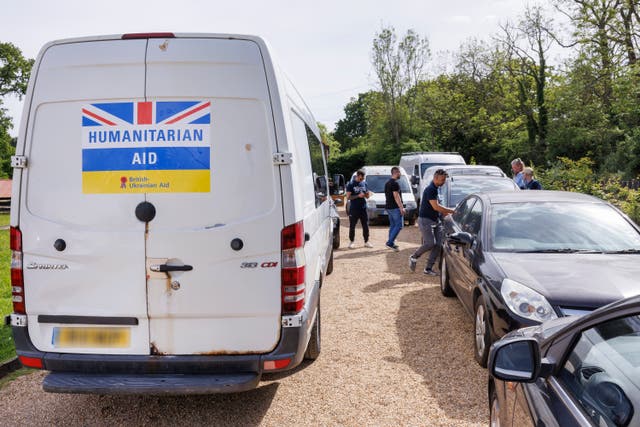 <p>Vehicles donated to Ukraine from the Ulez scrappage scheme </p>