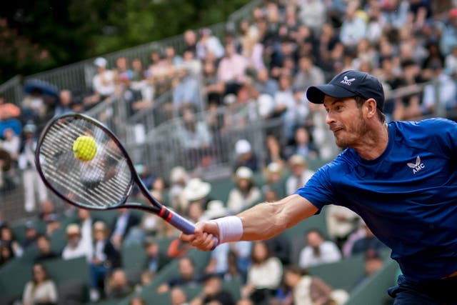 <p>Andy Murray was struggling at the Geneva Open before weather intervened </p>