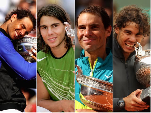 <p>Rafael Nadal won 14 French Opens between 2005 and 2022</p>