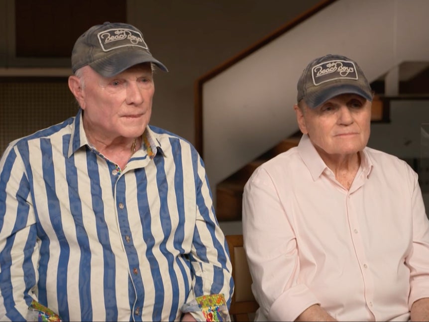 Mike Love (left) and Bruce Johnston of The Beach Boys
