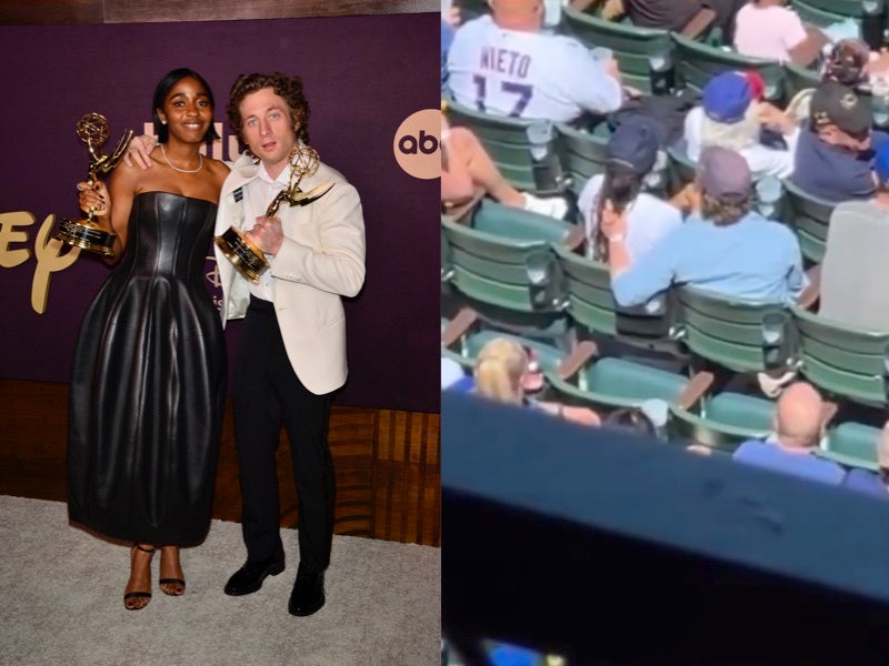Video shows Jeremy Allen White and Ayo Edebiri sitting close at baseball game