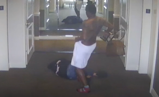 Sean ‘Diddy Combs pictured attacking his then-girlfriend Cassie Ventura in 2016.