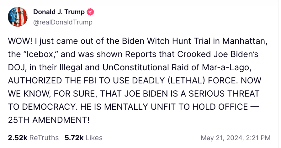 Donald Trump has blasted president Joe Biden and the Department of Justice, after it was revealed that classified documents were being stashed in his personal bedroom at his Mar-a-Lago residence in Florida