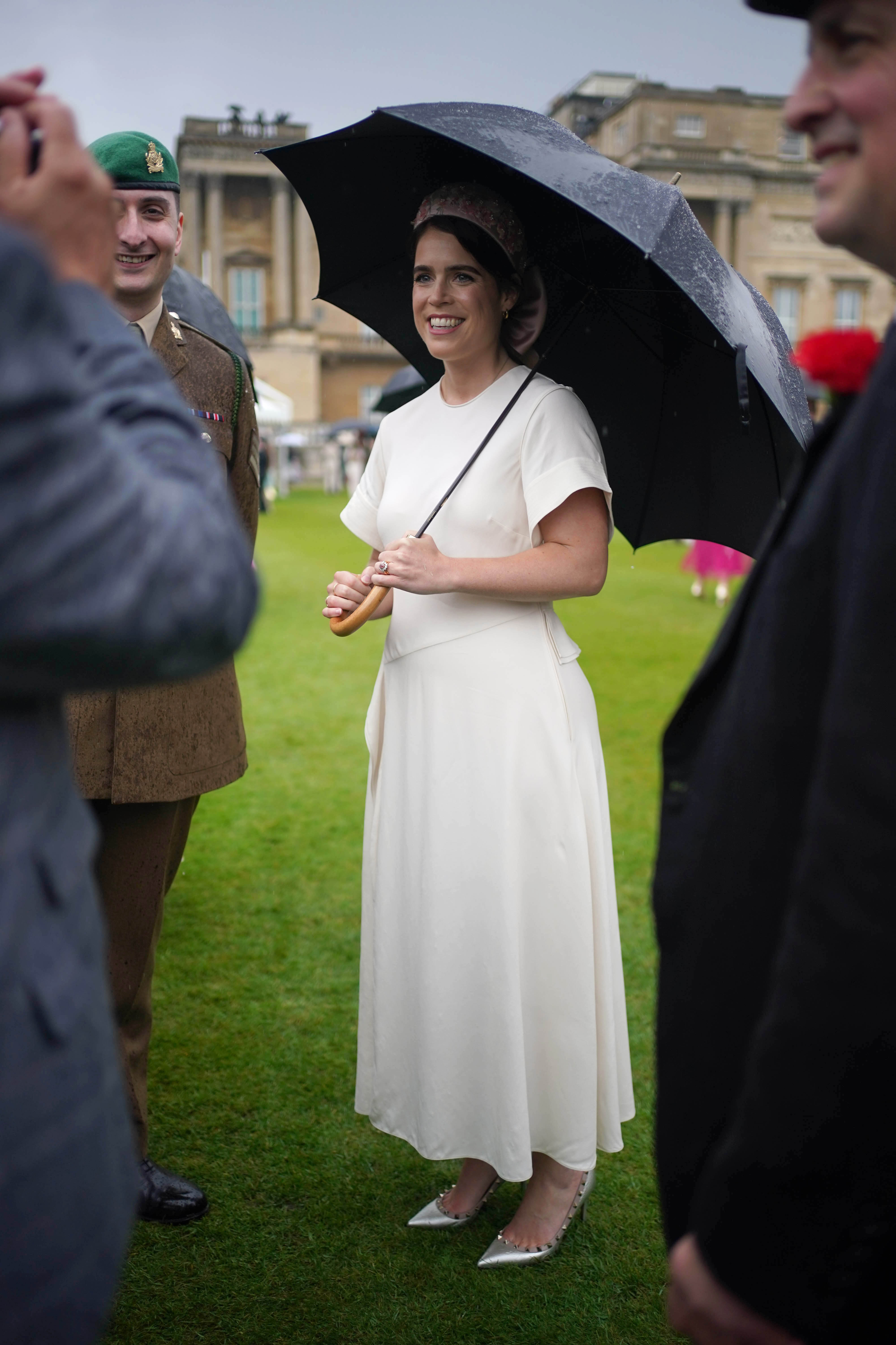Princess Eugenie said she was 'delighted' to support her family at a garden party this week