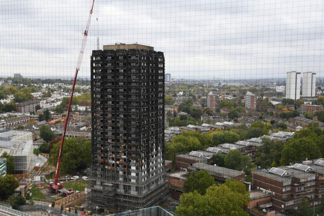 <p>Grenfell Tower after the fire (Victoria Jones/PA)</p>