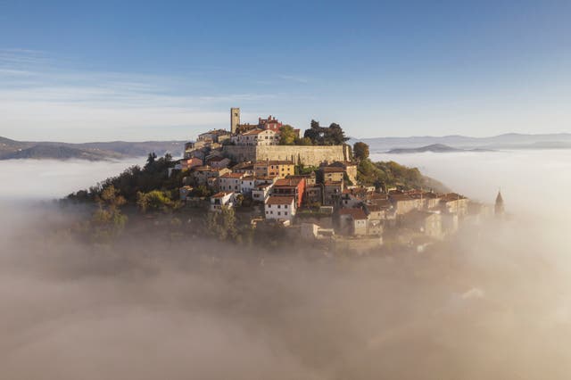 <p>The hilltop town of Motovun</p>