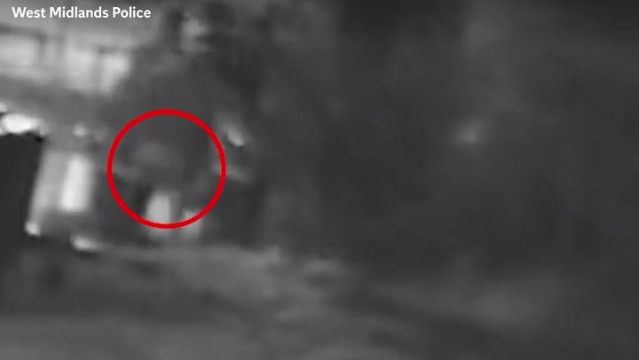 <p>Chilling moment teenager armed with machete is shot in church car park.</p>