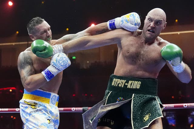 Oleksandr Usyk handed Tyson Fury his first professional defeat (Nick Potts/PA)