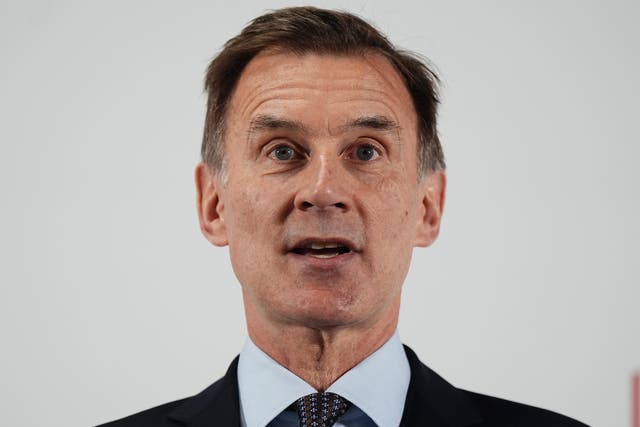 <p>Chancellor Jeremy Hunt could be in danger of losing his seat (Aaron Chown/PA)</p>