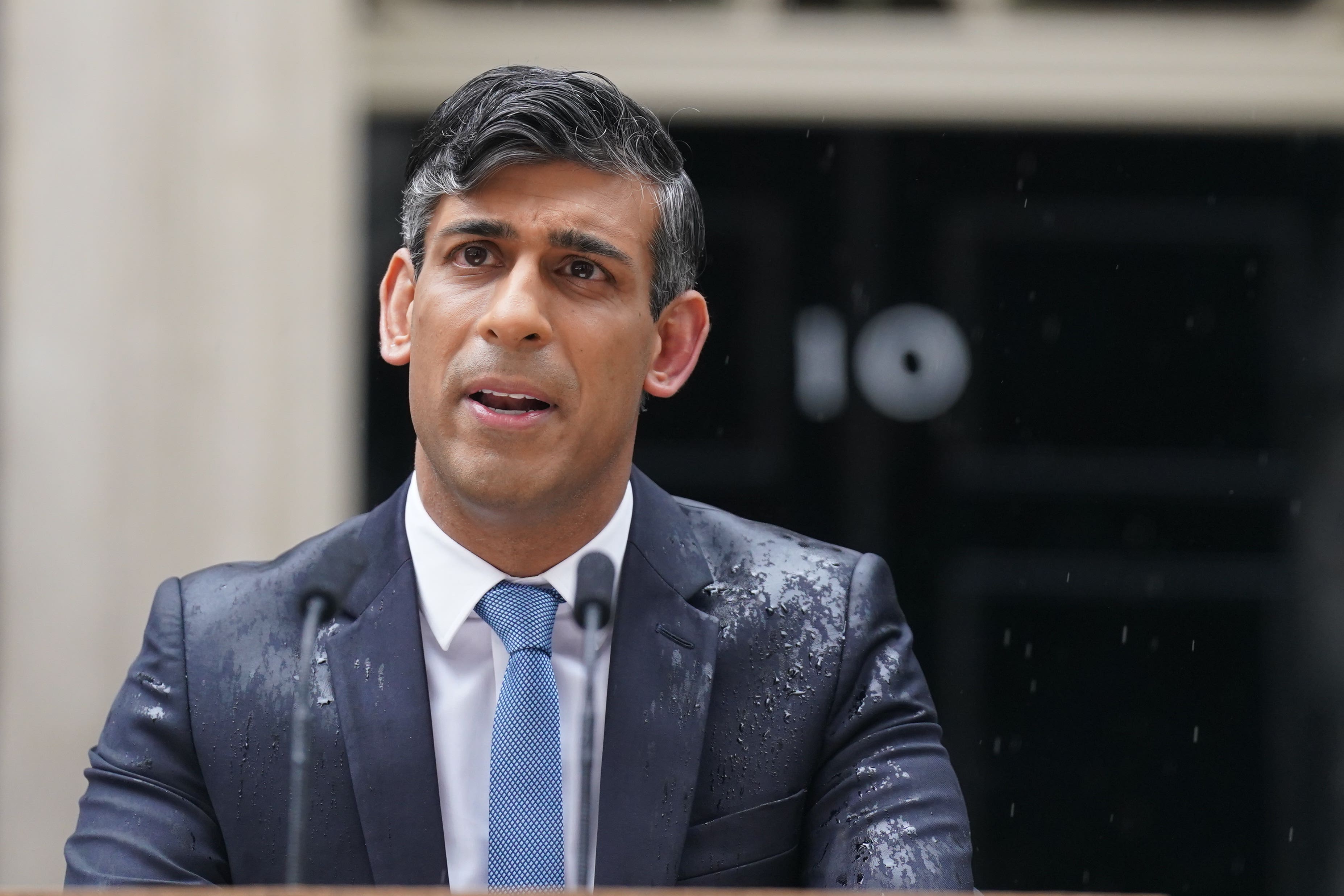 Rishi Sunak looked somewhat beleaguered and washed out in the rain at the Downing Street podium – an irresistible metaphor for the serial incompetence his administration has suffered