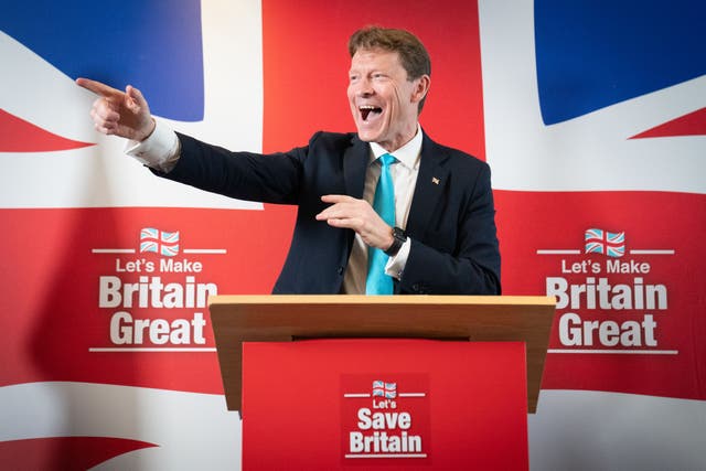 Reform Party leader Richard Tice (Stefan Rousseau/PA)