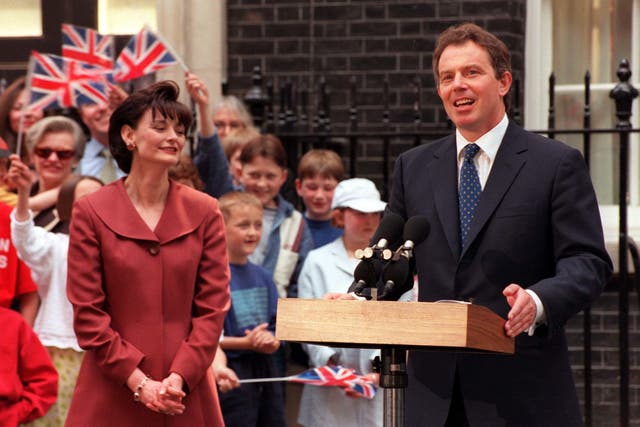 Sir Keir Starmer will need a bigger swing than Sir Tony Blair’s 1997 landslide to win a majority at the General Election (Fiona Hanson/PA)