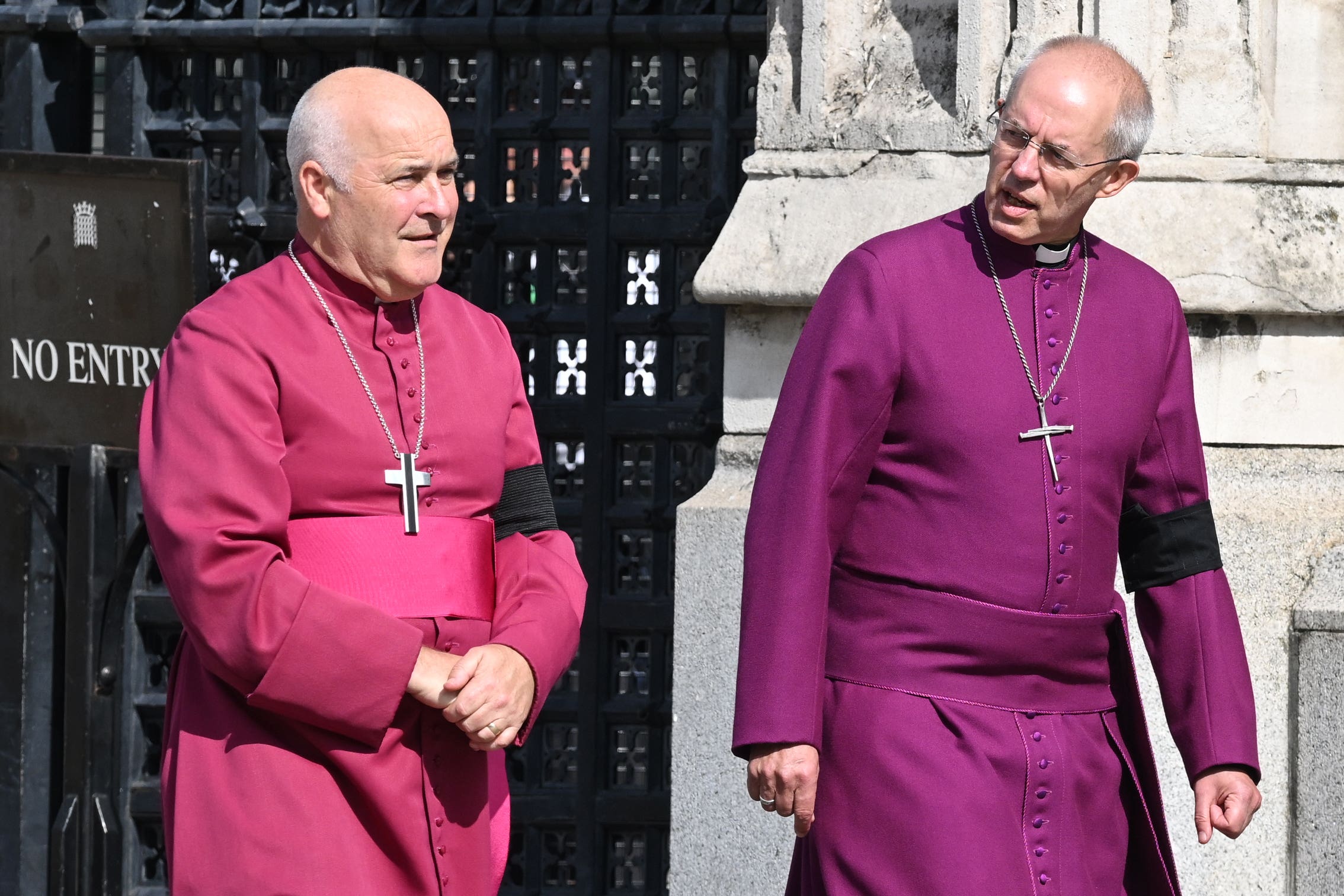 Archbishop of York Stephen Cottrell (left) and Archbishop of Canterbury Justin Welby, have called for respect in the heat of political debate (Justin Tallis/PA)