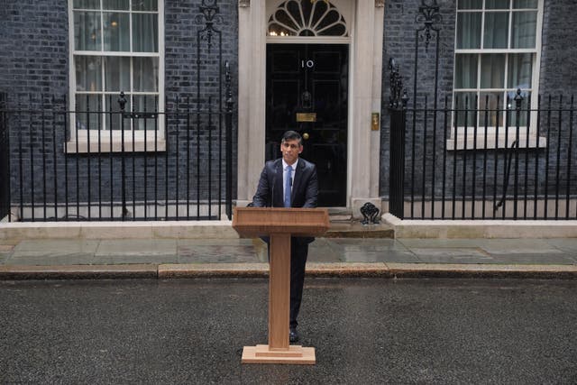 <p>Rishi Sunak announces general election outside 10 Downing Street</p>