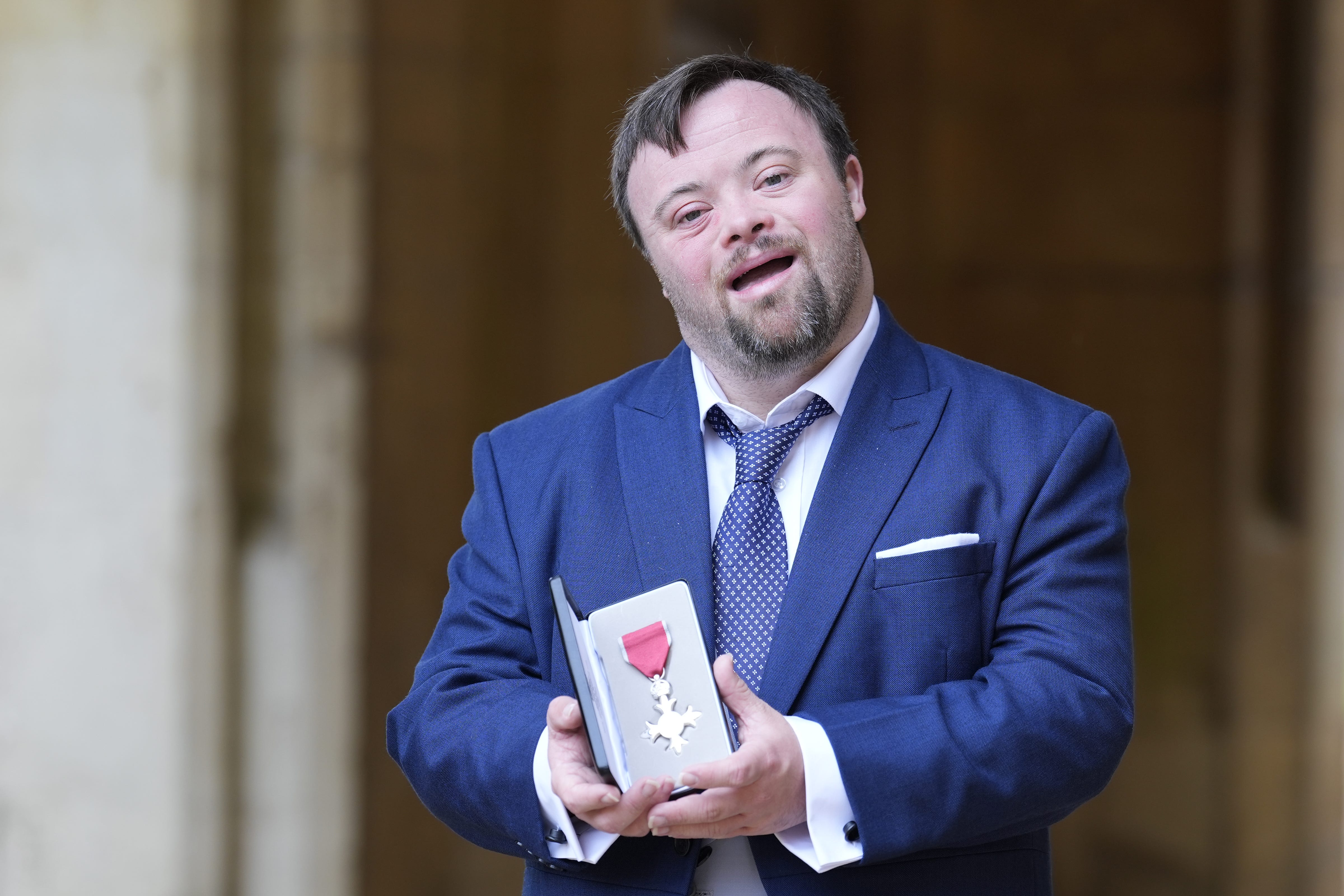 James Martin was made an MBE by the Prince of Wales at Windsor Castle (Andrew Matthews/PA)