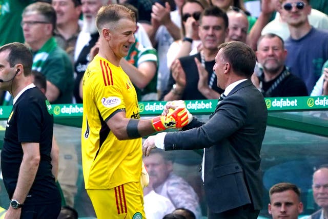 Brendan Rodgers wants a joyous swansong for Joe Hart (Andrew Milligan/PA)