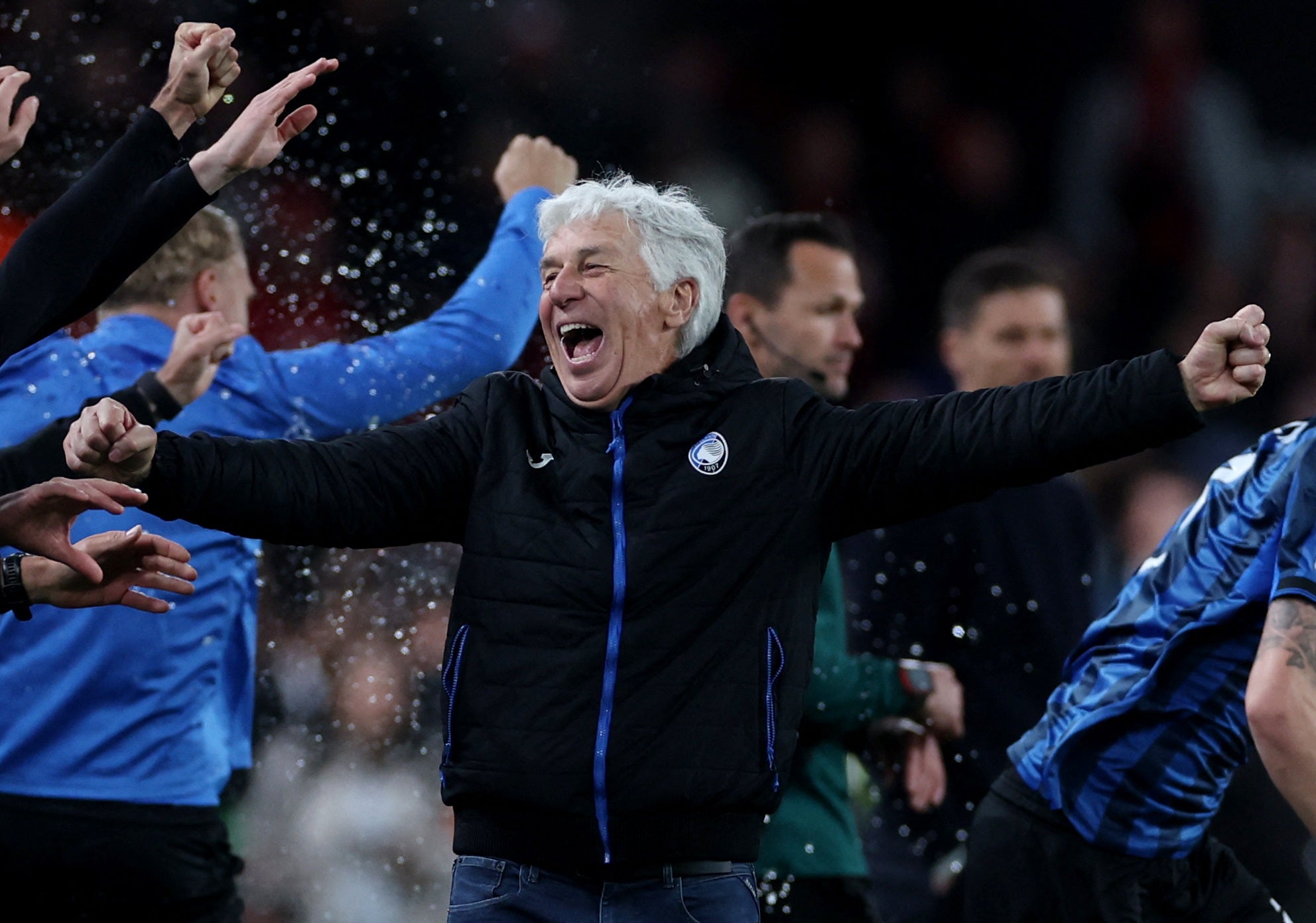 Gian Piero Gasperini celebrated winning his first ever trophy as a manager