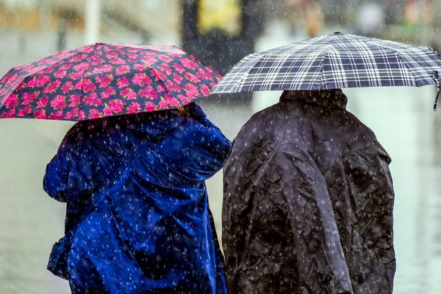 Yellow and amber warnings for rain are in place for Thursday (Peter Byrne/PA)