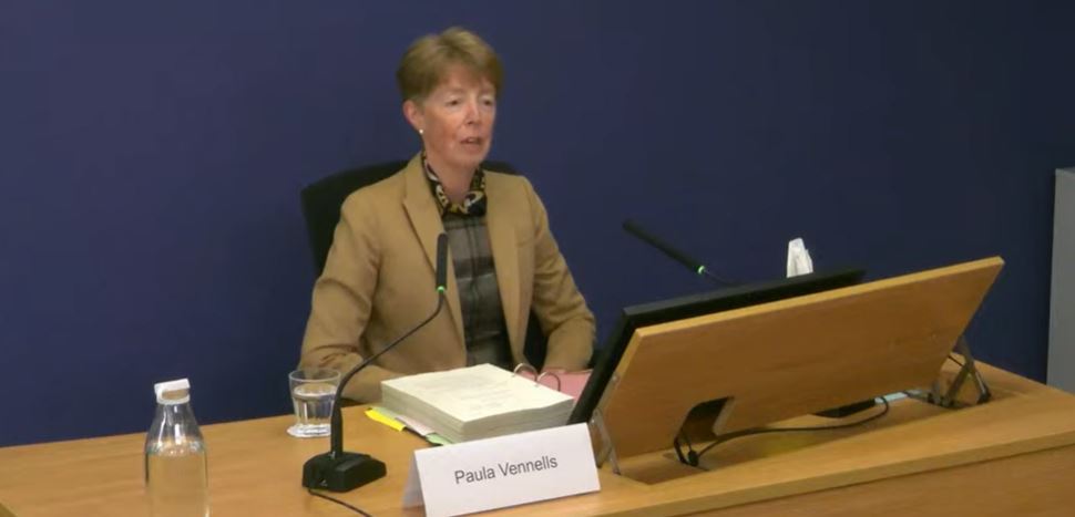 Ex-Post Office chief executive Paula Vennells has begun giving evidence for a second day at the Horizon IT scandal inquiry