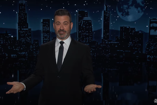 <p>Kimmel reacts to the irony over Republicans being outraged by operation order wording </p>