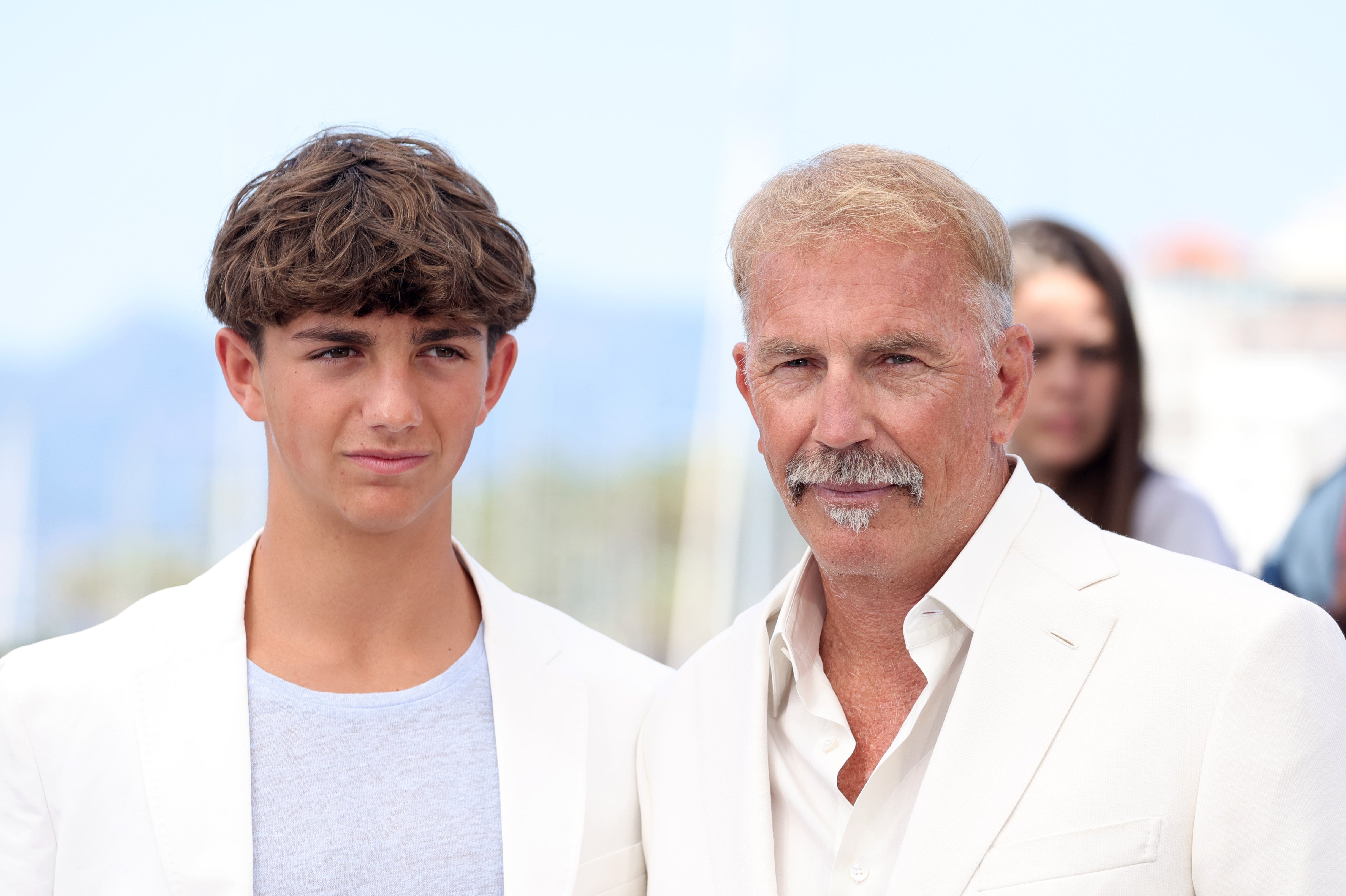 Kevin Costner and his son Hayes, who also appears in the ‘Horizon’ saga