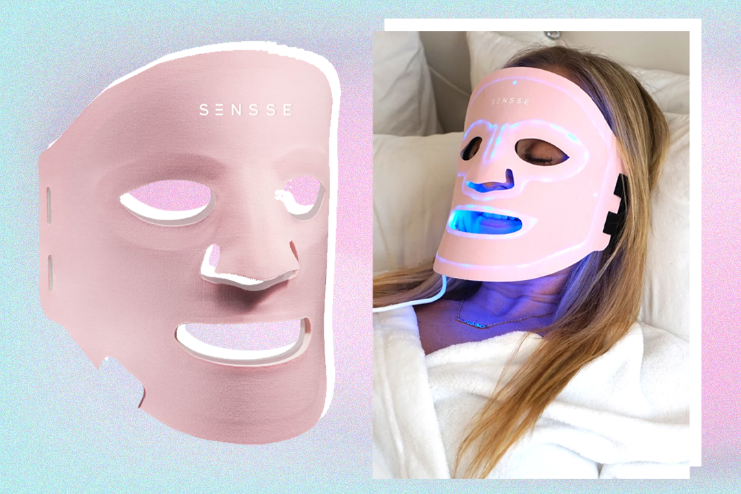This LED face mask reduced puffiness almost immediately