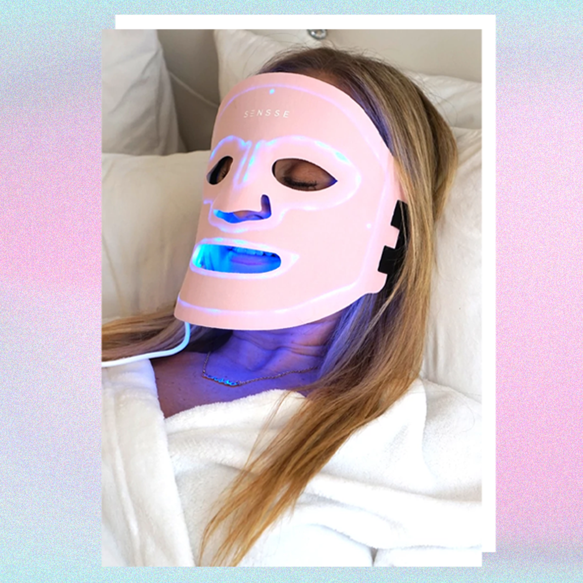 This LED face mask reduced puffiness almost immediately