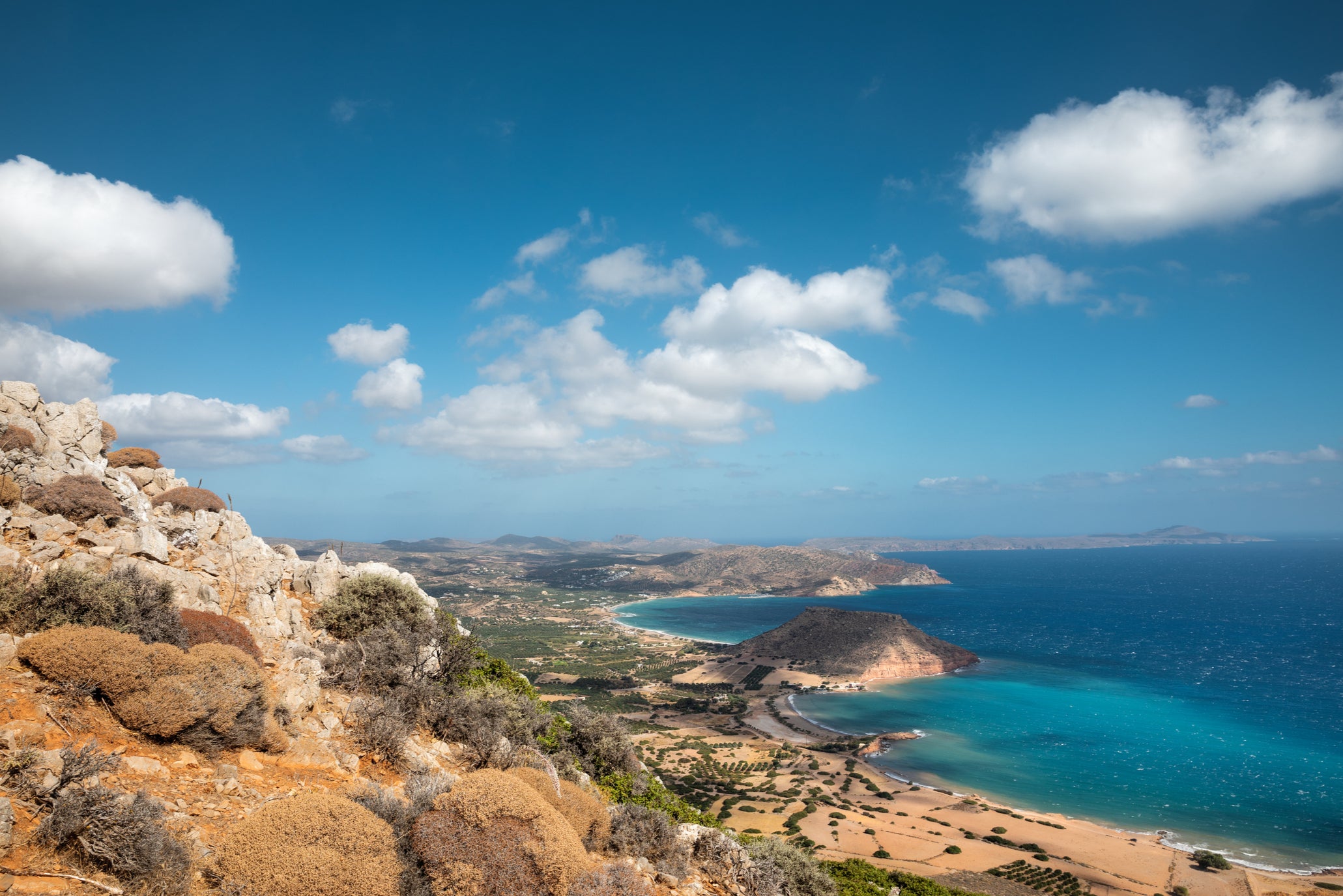 Follow Crete’s coastline or head high into the hills
