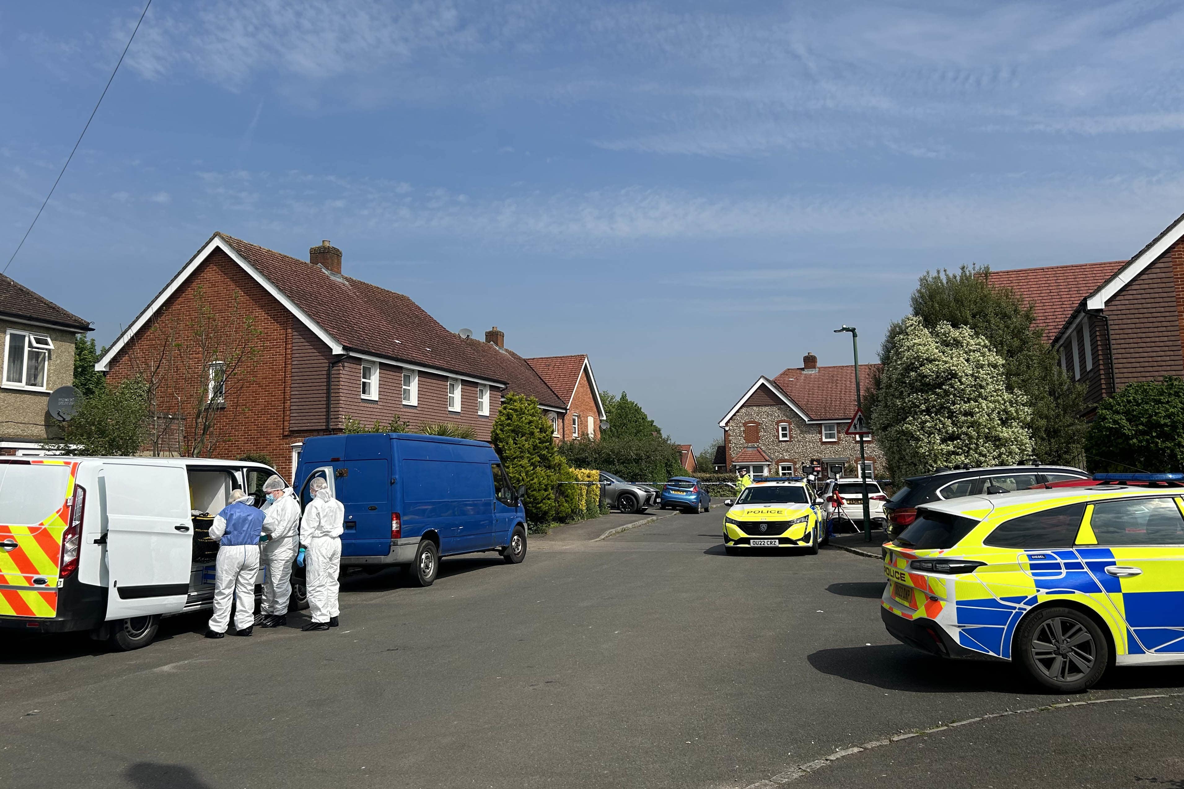 Police and forensics teams attended the scene after the incident (Sam Hall/PA)