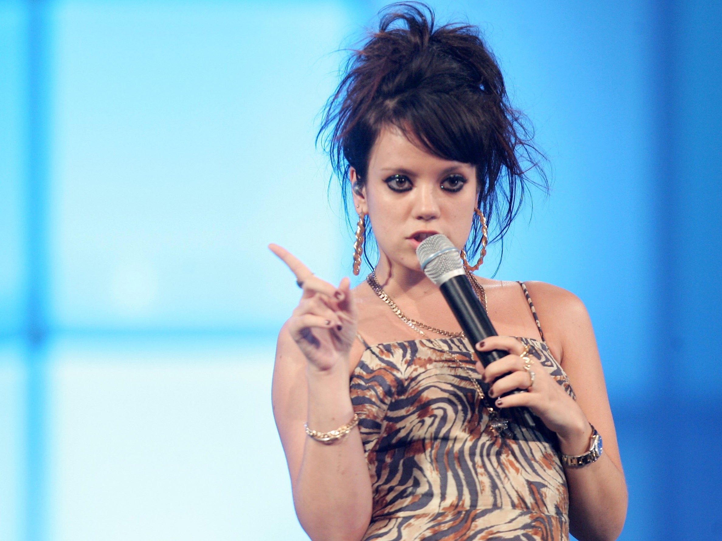 Lily Allen performing in Germany in 2006