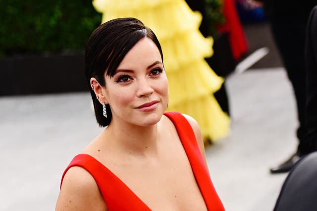 <p>Lily Allen at the Screen Actors Guild Awards, 2020</p>