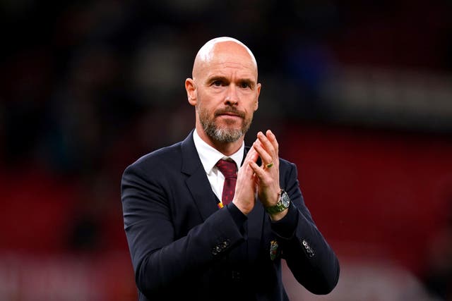 <p>Manchester United manager Erik ten Hag is gearing up for the FA Cup final (Martin Rickett/PA).</p>