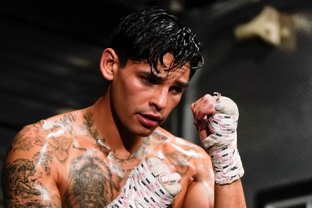 <p>Ryan Garcia at an open workout before his win over Devin Haney in 2024</p>