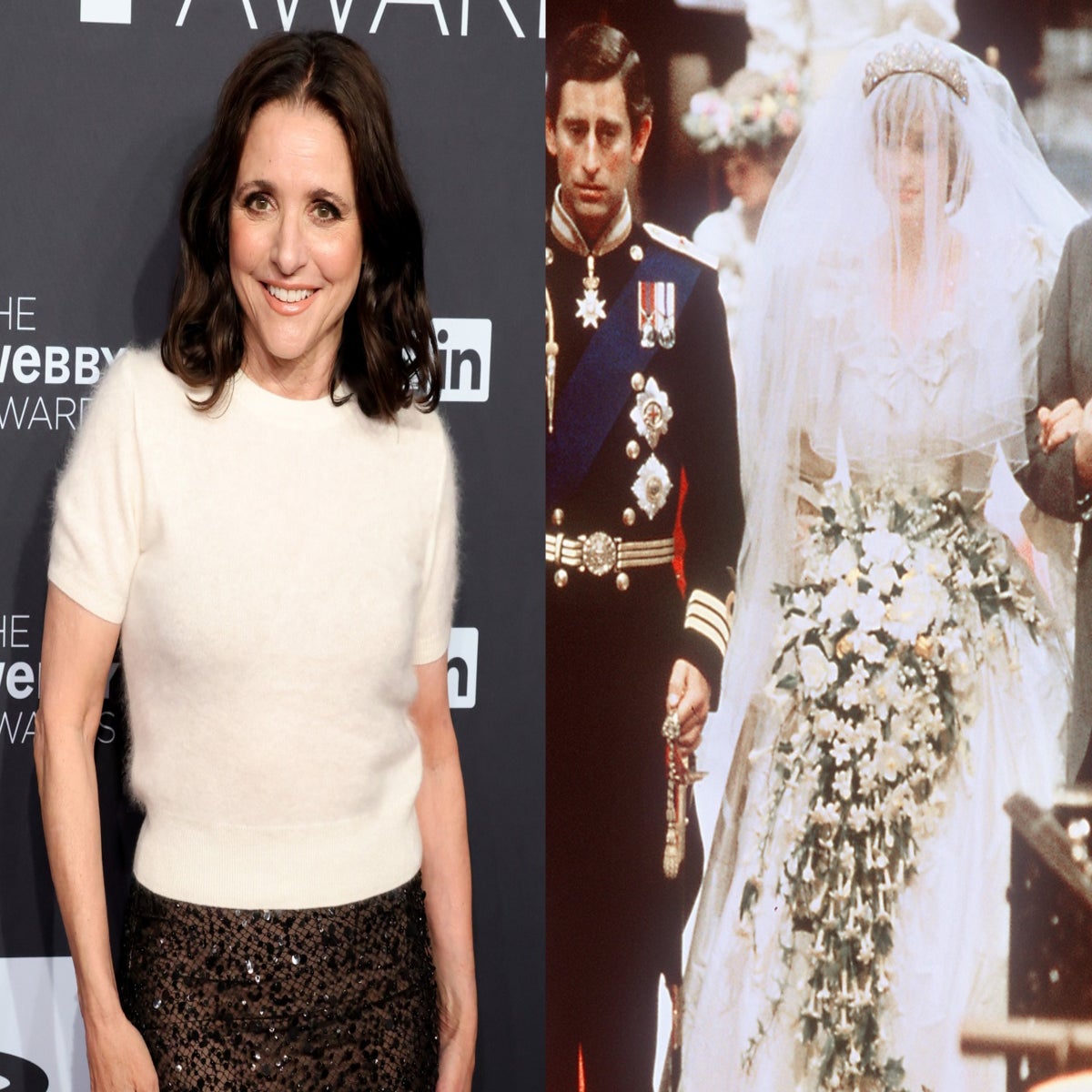 Julia Louis-Dreyfus discusses making of her Princess Diana-inspired wedding  dress | The Independent