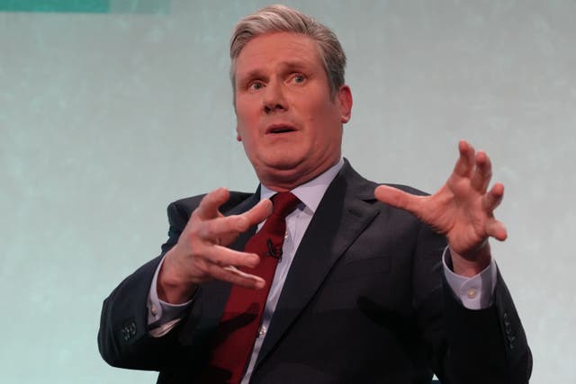 <p>Sir Keir Starmer is to launch Scottish Labour’s General Election campaign with Anas Sarwar (Maja Smiejkowska/PA)</p>