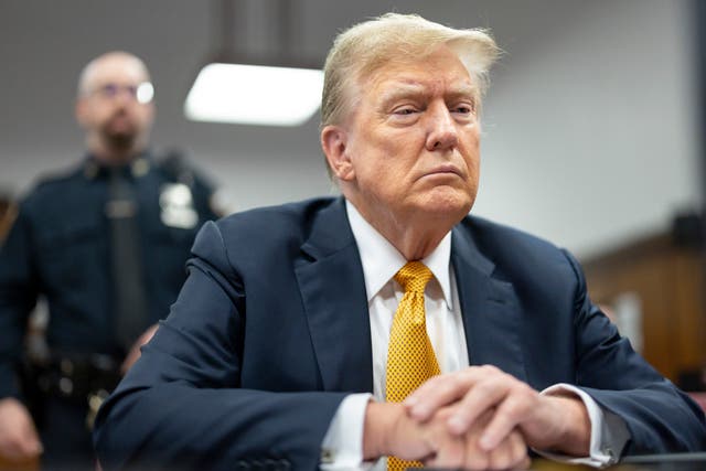<p>Trump has spent the majority of his time as a criminal defendant sitting nearly motionless, for hours, leaning back in his chair with his eyes closed</p>