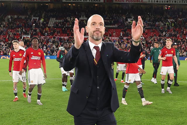 <p>Erik ten Hag will lead Man Utd into the FA Cup final but faces a fight to keep his job </p>